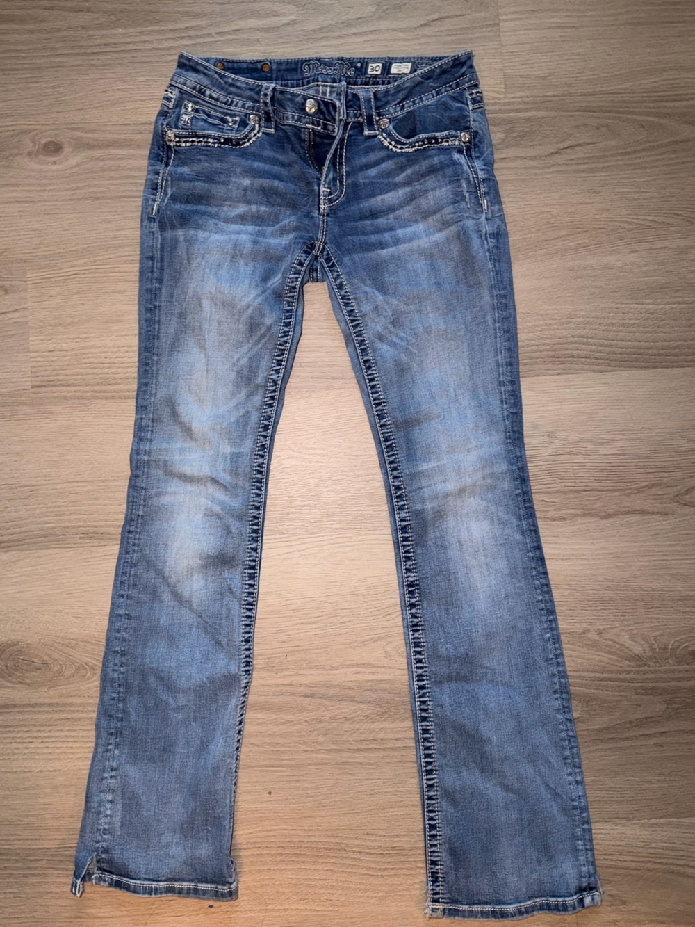 Miss Me Women's Faded Blue Skinny Jeans